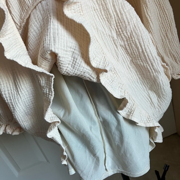 INGRID SMOCKED MINI DRESS Ivory - Picture 12 of 15